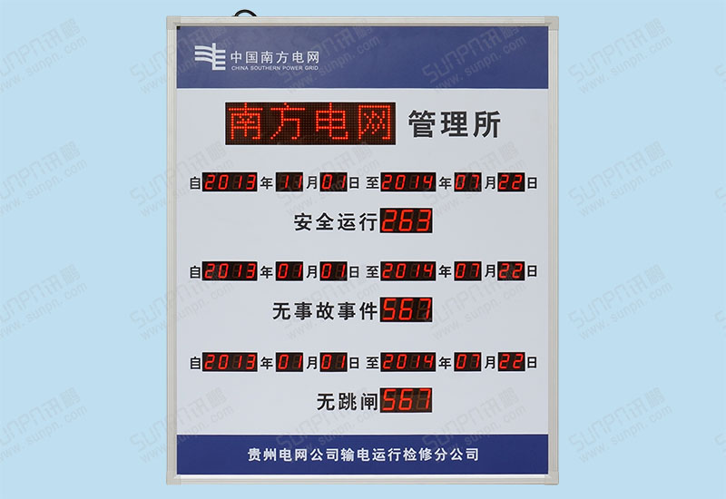中國南方電網貴州電網安全記錄牌