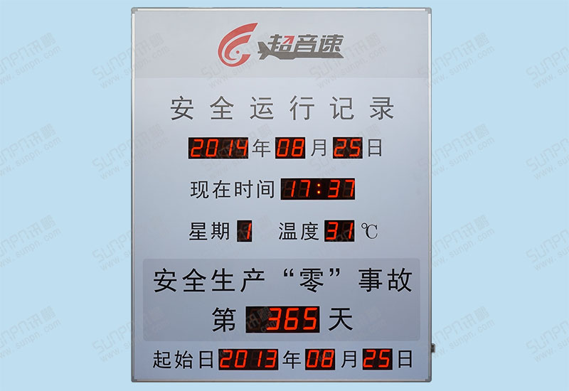 超音速自動化安全運行記錄牌