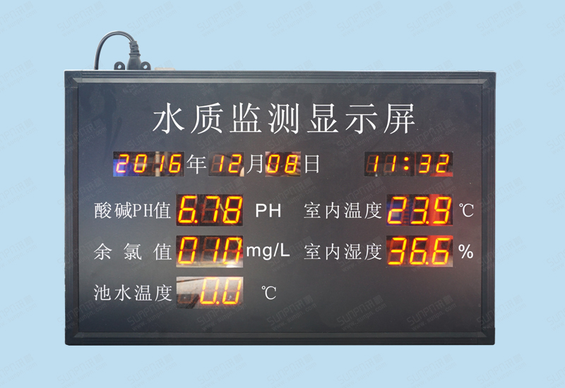 上海闊思水質通訊屏_水質電子看板_訊鵬科技