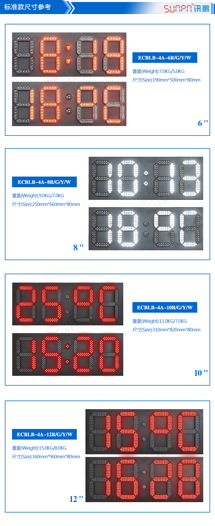 LED戶外電子時鐘相關尺寸 LED戶外電子時鐘相關尺寸