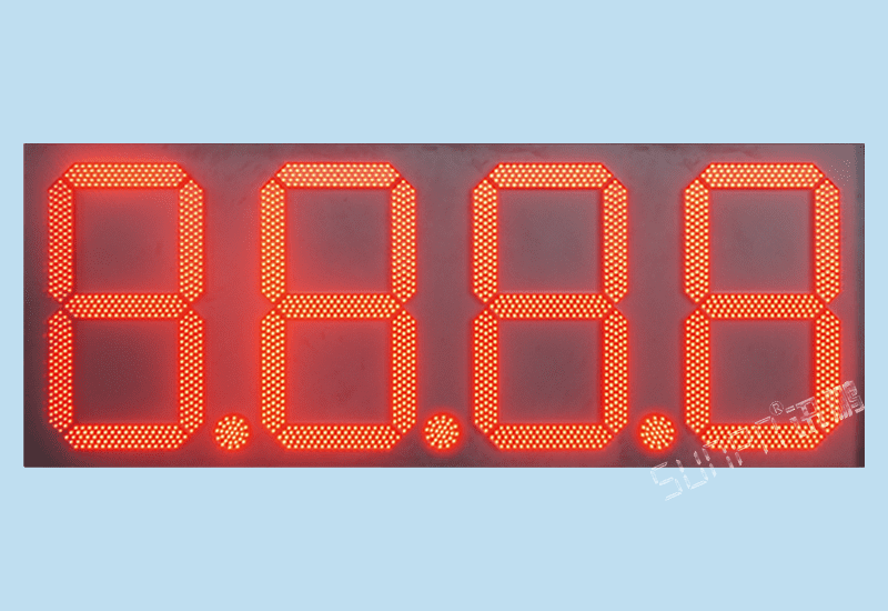 定制加油站價格電子廣告牌戶外防水大型數字筆段無線遙控器編輯數據LED電子顯示屏