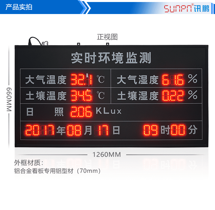 LED環境監測屏產品實拍 LED環境監測屏產品實拍