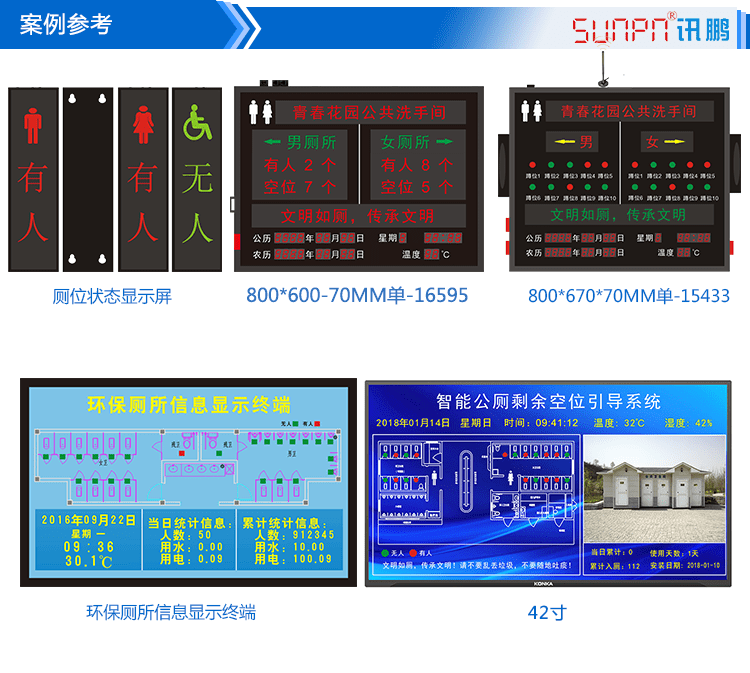 智慧公廁狀態采集屏案例參考 智慧公廁狀態采集屏案例參考