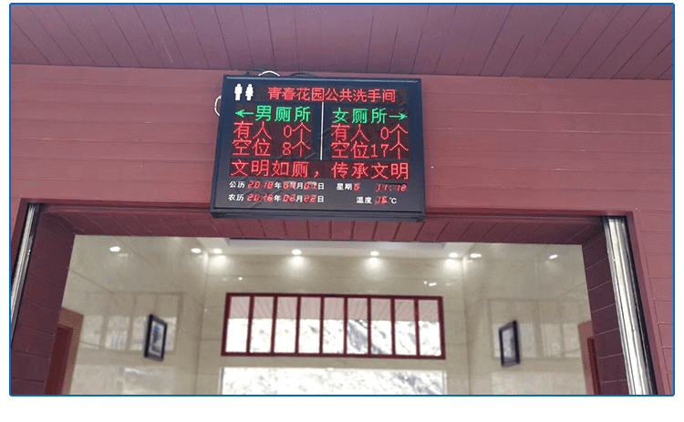 廁所有人無(wú)人狀態(tài)顯示屏應(yīng)用場(chǎng)景