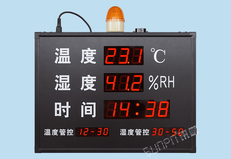 定制LED溫濕度顯示屏電子看板超范圍監(jiān)控報警溫控器RS485/4-20MA/0-10v傳感器模擬量通訊信號對接