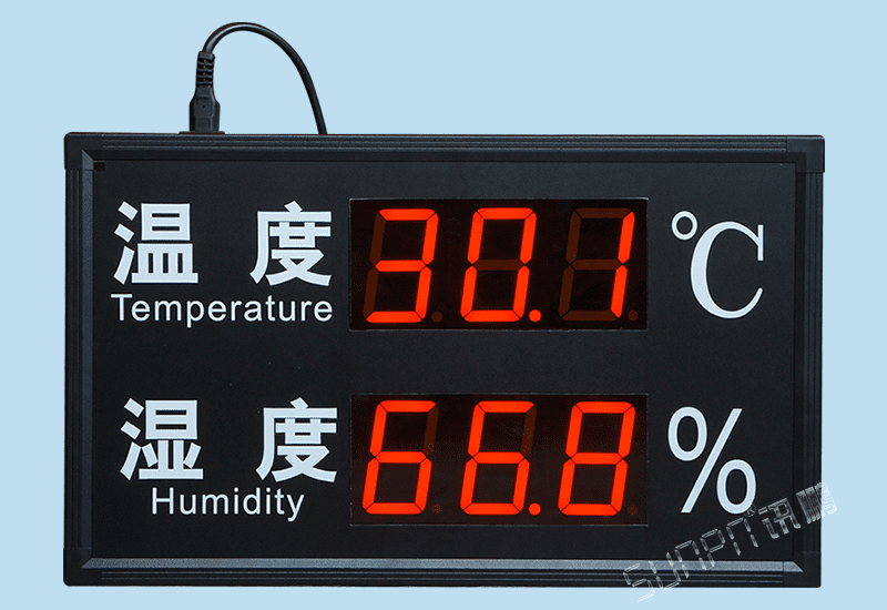 定制高精度溫濕度工業(yè)級電子看板數(shù)碼管傳感器巡檢儀溫控器RS485通訊信號LED顯示屏