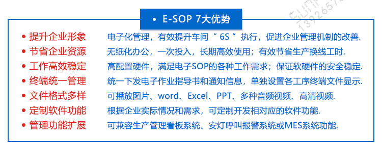 E-SOP電子作業指導書產品優勢 E-SOP電子作業指導書產品優勢