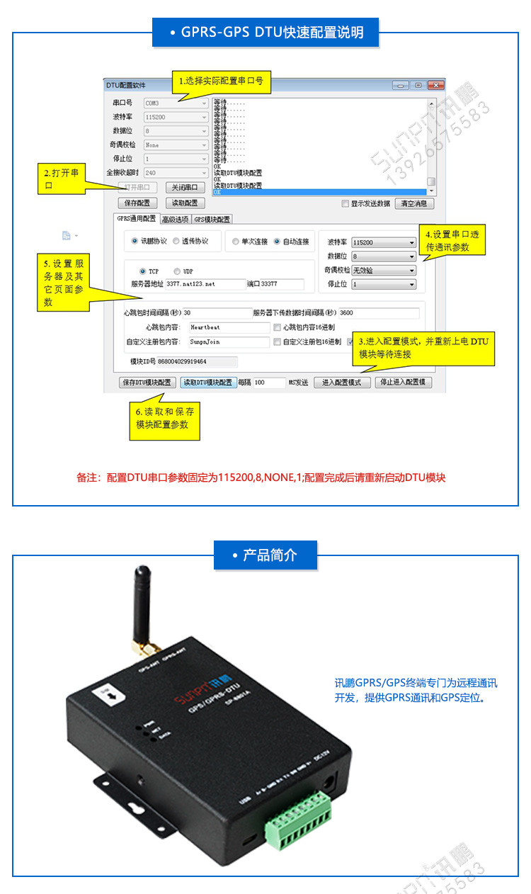 GPRS終端通訊模塊配置說明 GPRS終端通訊模塊配置說明