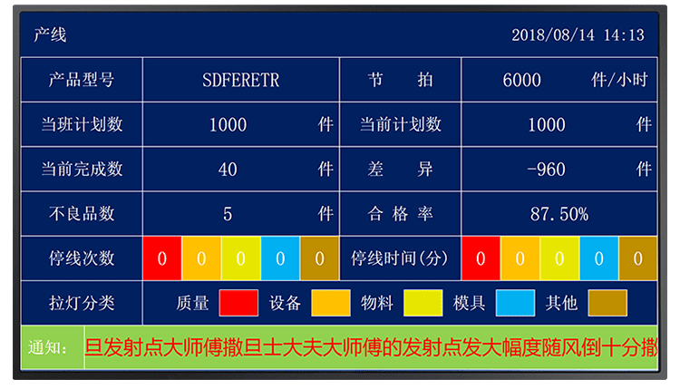 機(jī)臺設(shè)備生產(chǎn)管理看板軟件界面展示