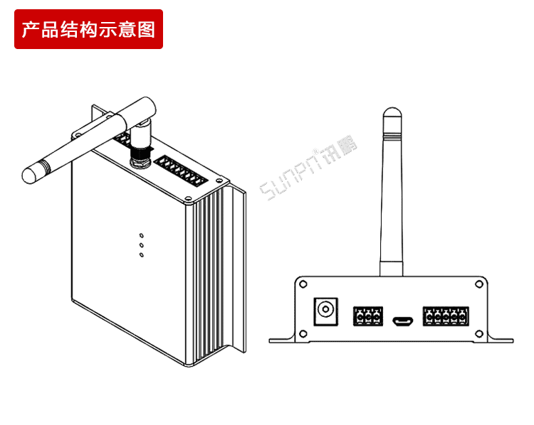 USB數據采集器產品結構圖 USB數據采集器產品結構圖