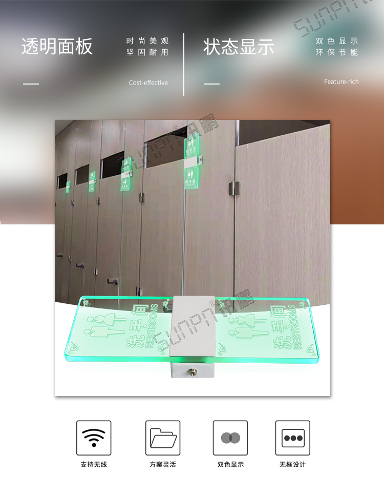 廁位狀態門頭屏產品介紹 廁位狀態門頭屏產品介紹