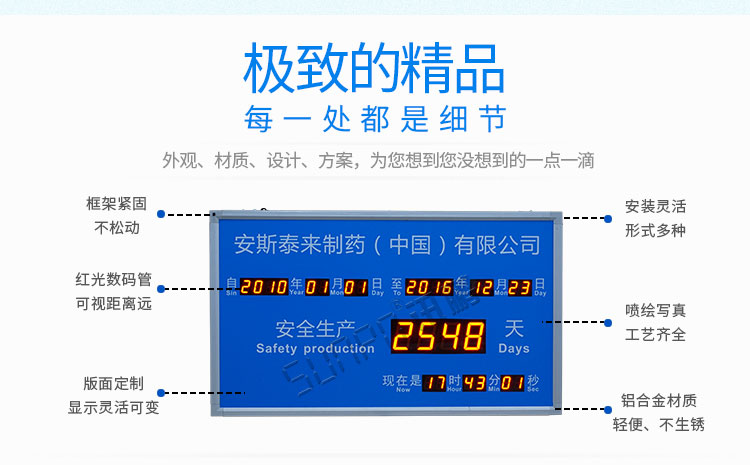 安全運行天數記錄牌產品介紹 安全運行天數記錄牌產品介紹