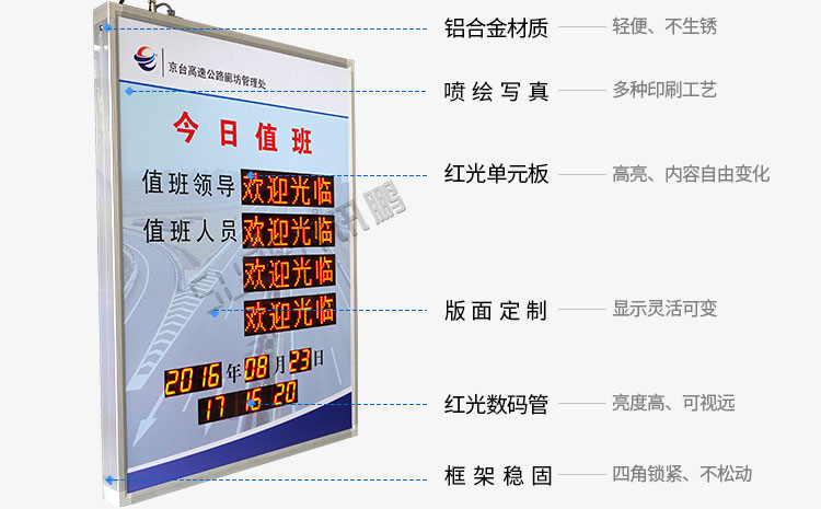 電子值班牌產品介紹 電子值班牌產品介紹
