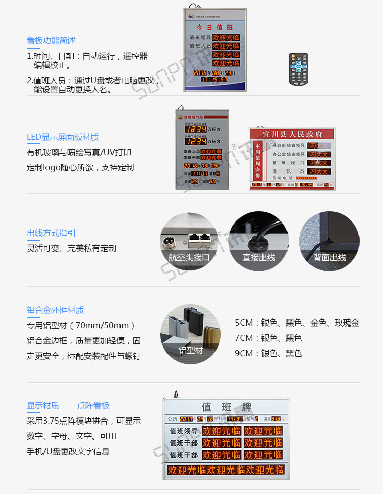 電子值班牌功能介紹 電子值班牌功能介紹