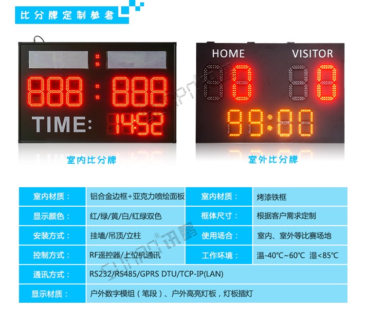 比賽電子記分牌定制