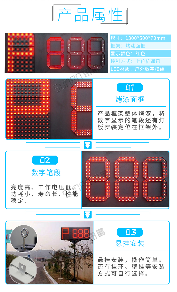 剩余車位顯示屏產(chǎn)品屬性 剩余車位顯示屏產(chǎn)品屬性