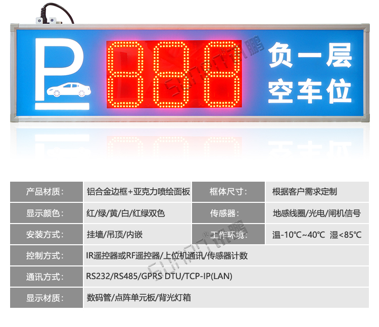 車位顯示屏誘導系統定制指導 車位顯示屏誘導系統定制指導