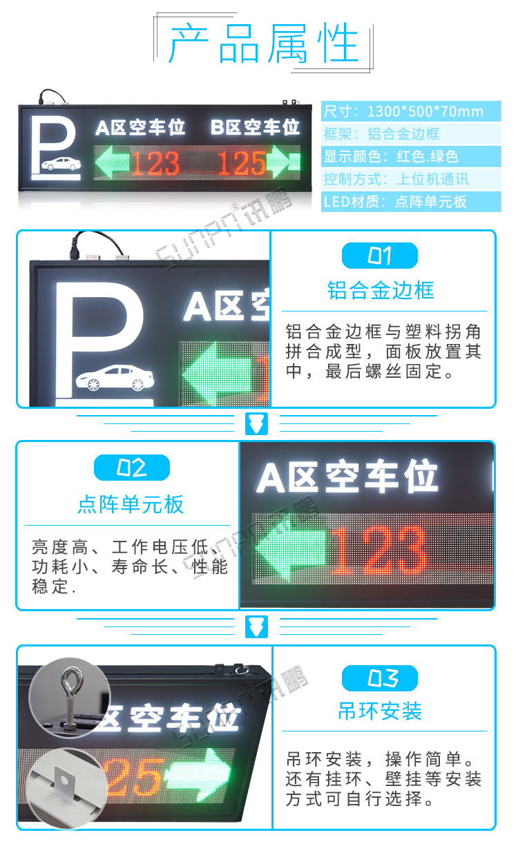 智能車位引導系統產品參數 智能車位引導系統產品參數