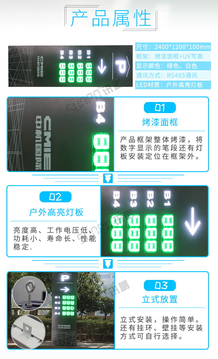 LED剩余車位顯示屏產品屬性 LED剩余車位顯示屏產品屬性