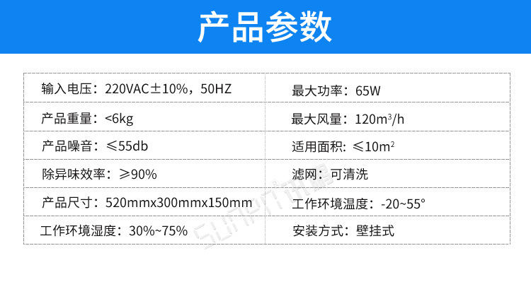 公廁除臭系統產品參數 公廁除臭系統產品參數