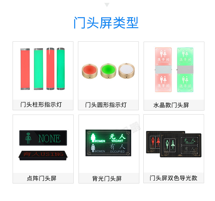 智慧廁所引導(dǎo)系統(tǒng)門頭屏介紹 智慧廁所引導(dǎo)系統(tǒng)門頭屏介紹