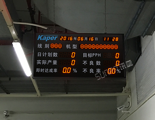 中山生產管理看板系統_車間LED電子看板_產量達成率看板_定制方案