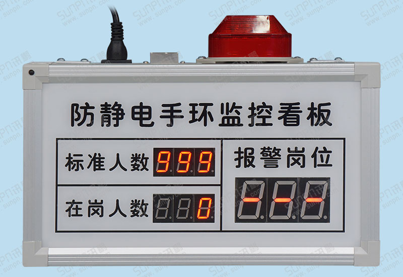 靜電環監測儀_靜電環報警器_防靜電手環佩戴監控電子看板_訊鵬科技
