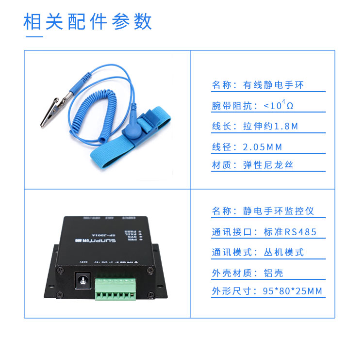 防靜電手環(huán)監(jiān)控系統(tǒng)相關配件
