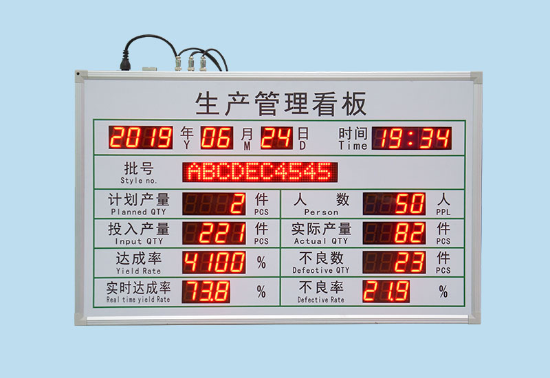 LED電子看板_車間生產管理看板_工廠數字化系統_訊鵬科技