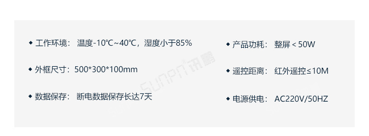 PLC通訊顯示屏產品參數