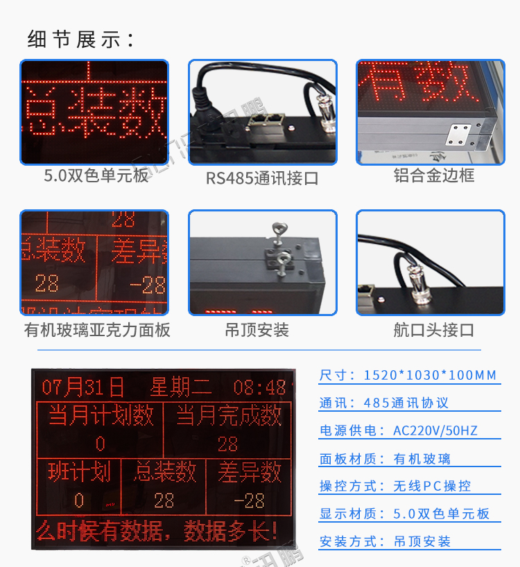 電子看板產(chǎn)品參數(shù)