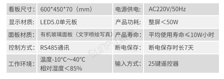 會議室使用狀態顯示屏產品參數 會議室使用狀態顯示屏產品參數