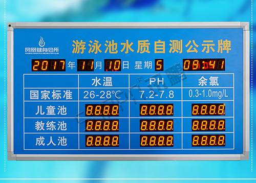 泳池水質監(jiān)測顯示系統(tǒng)_訊鵬定制