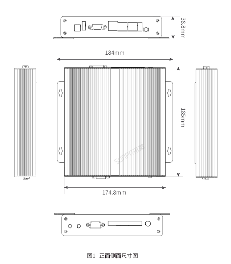 嵌入式工控小電腦產品結構圖 嵌入式工控小電腦產品結構圖