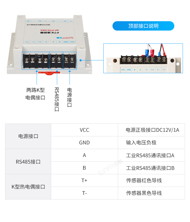 工業溫控器接口說明