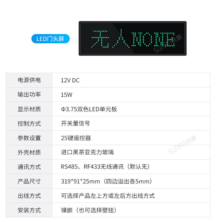 智慧公廁門(mén)頭屏參數(shù) 智慧公廁門(mén)頭屏參數(shù)