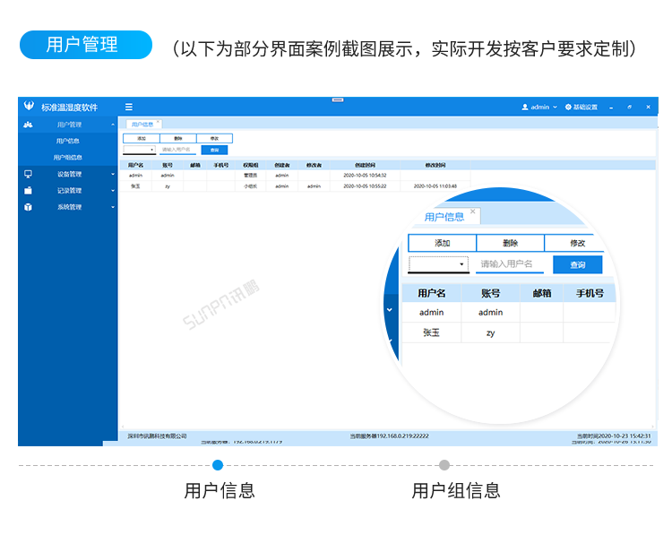 訊鵬環境監控管理系統-客戶端界面