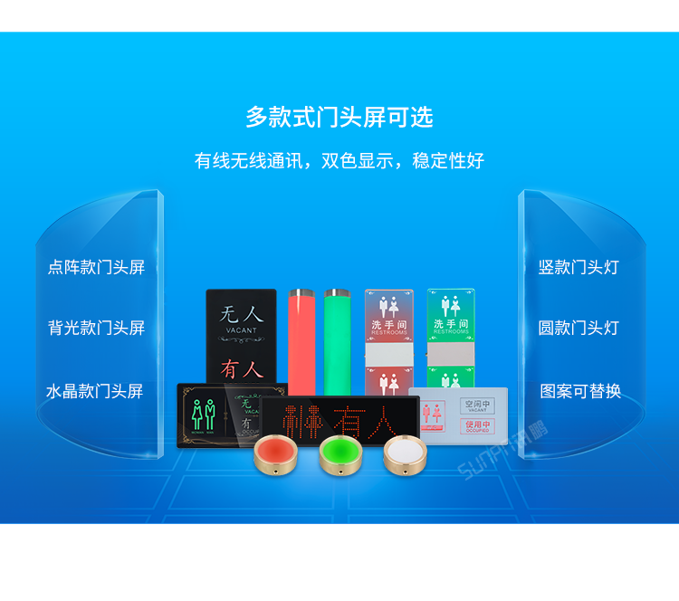訊鵬智慧公廁系統(tǒng)-多款門頭屏可選 訊鵬智慧公廁系統(tǒng)-多款門頭屏可選
