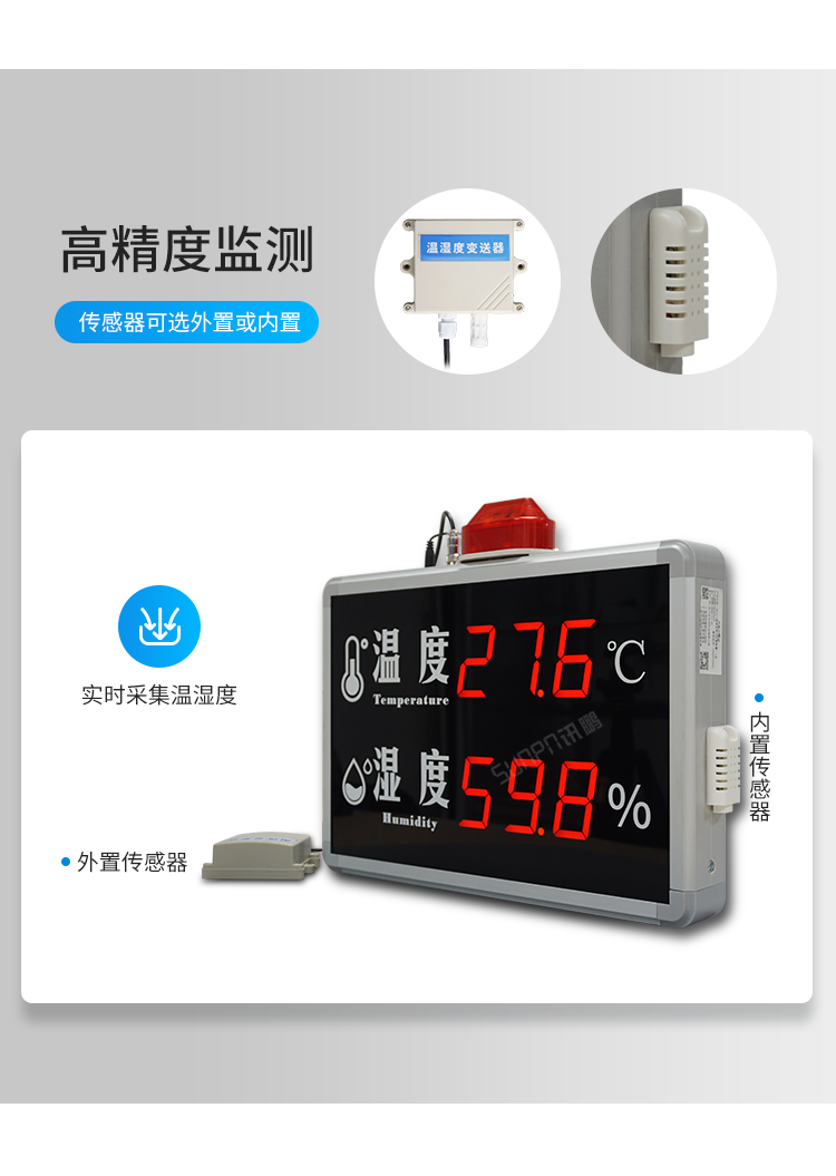 訊鵬LED溫濕度電子看板-高精度監測