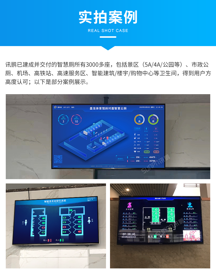 智能廁所狀態屏-實拍案例 智能廁所狀態屏-實拍案例