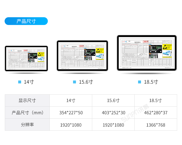 sop電子作業指導書系統-產品尺寸 sop電子作業指導書系統-產品尺寸