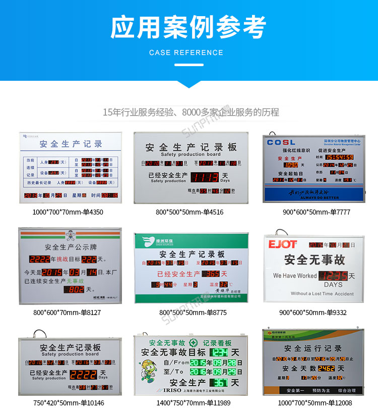 安全運行記錄牌-應用案例參考 安全運行記錄牌-應用案例參考