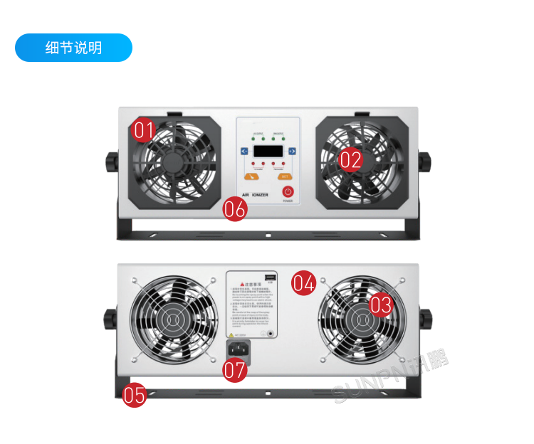 工業(yè)除靜電離子風(fēng)機(jī)-SP-40AR細(xì)節(jié)說明