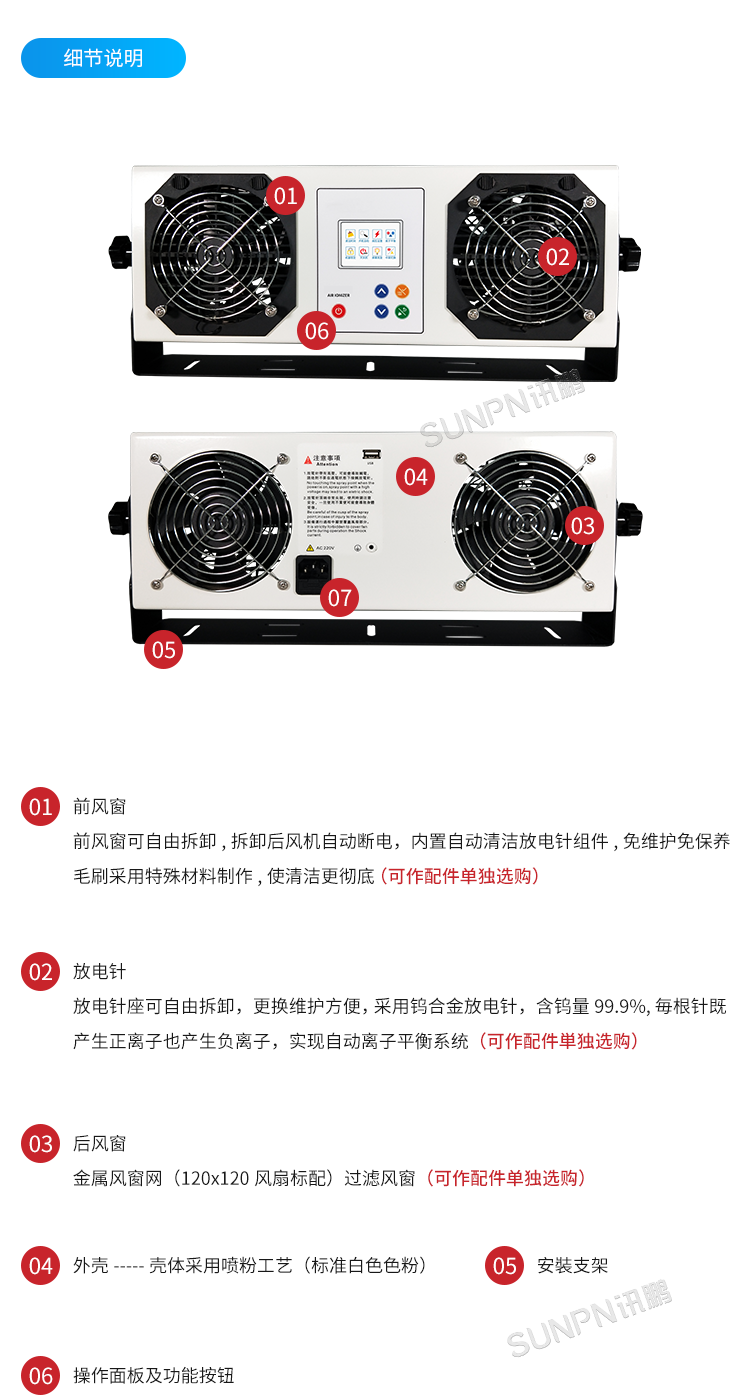 工業智能離子風機-SP-40AR細節說明 工業智能離子風機-SP-40AR細節說明
