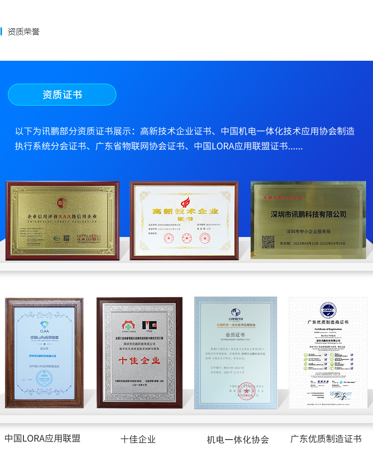 訊鵬資質證書