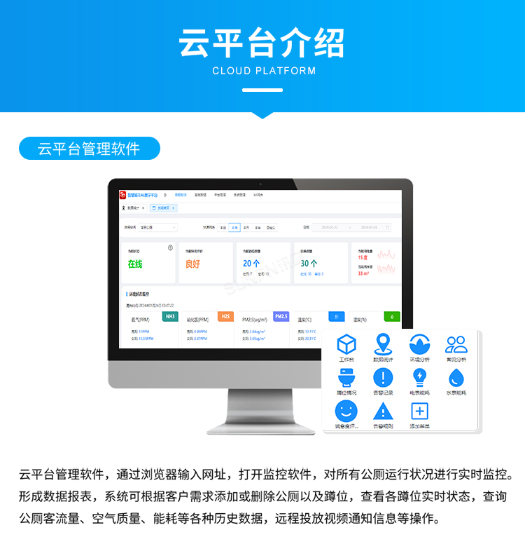 智能廁位顯示系統云平臺介紹 智能廁位顯示系統云平臺介紹