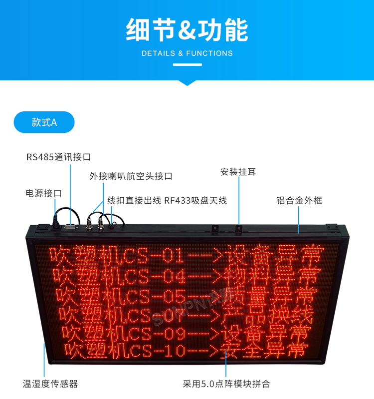 安燈系統看板功能參數說明